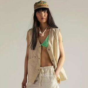 NEW Free People We The Free Valerie Linen Vest